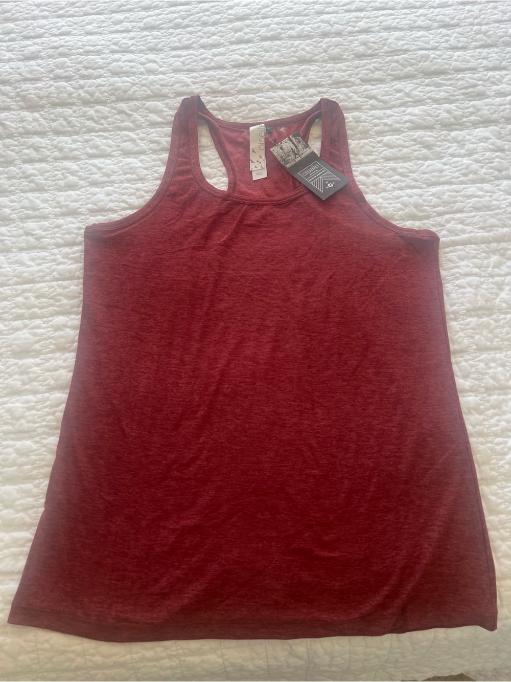Oiselle Women’s Light Lux Long Tank in Redwood (Size 10) *New with Tags”